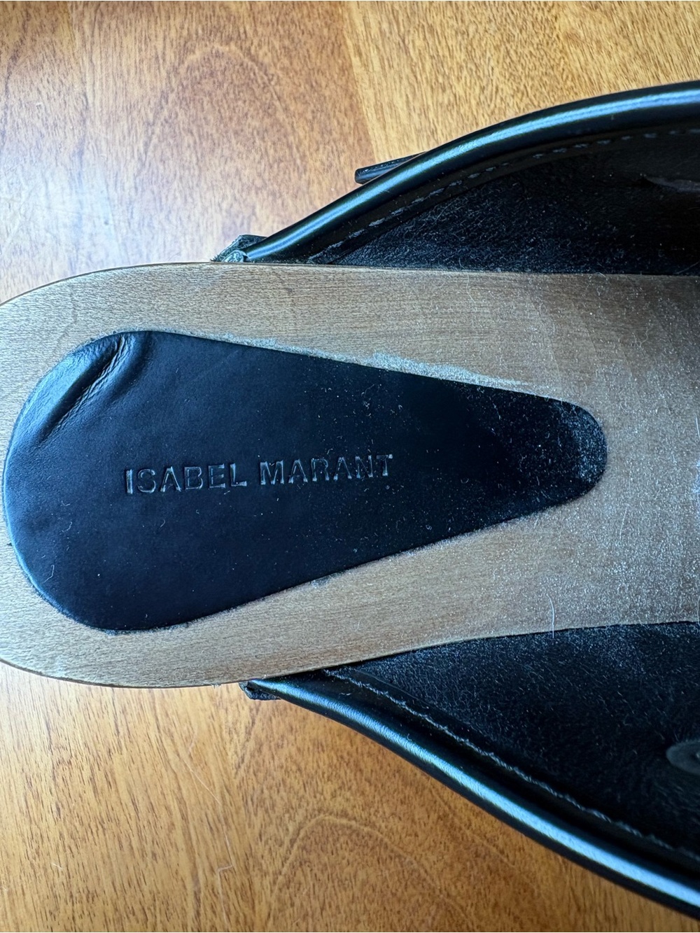 Isabel Marant Titya Black Leather Clog Mule 39 - Picture 4 of 9
